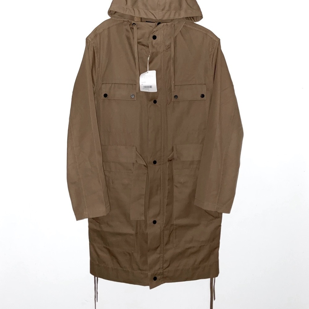 Craig Green Tan/Beige Windbreaker Water Resistant Parka Coat w Hoodie XS fits M 